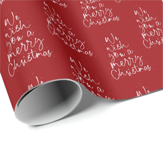 Wij wensen u een vrolijke rode kerstvakantie cadeaupapier (Rol Hoek)