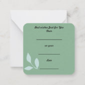 Wij wensen u het allerbeste: notitiekaartje (Achterkant)