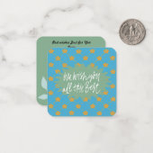 Wij wensen u het allerbeste: notitiekaartje (Voorkant / Achterkant in situ)