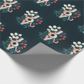 Wij wensen u JOY, kerstsnoepriet en olievlek Cadeaupapier (Hoek)