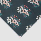 Wij wensen u JOY, kerstsnoepriet en olievlek Tissuepapier (Detail)