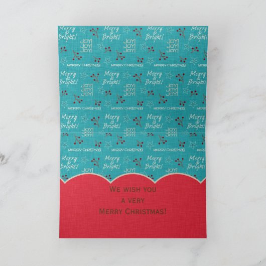 Wij wensen u plezier, kerstkaart, u past zich aan feestdagen kaart (Binnen)