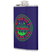 Wij wensen u prettige kerstdagen, gelukkig nieuwja heupfles (Links)