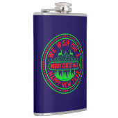 Wij wensen u prettige kerstdagen, gelukkig nieuwja heupfles (Rechts)