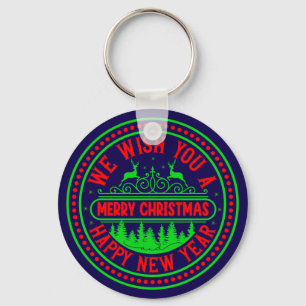 Wij wensen u prettige kerstdagen, gelukkig nieuwja sleutelhanger