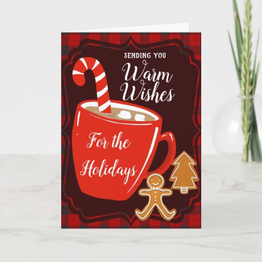 Wij wensen u veel succes met de feestdagen kerst kaart (Voorkant)