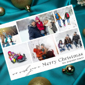 Wij wensen u VROLIJK KERSTFEEST | 6 Fotocollage Feestdagenkaart