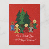 Wij wensen u Vrolijke Kerstmis Feestdagenkaart (Voorkant)