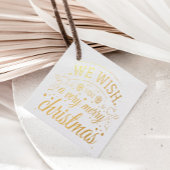 Wij wensen u zeer vrolijk kerstscript goud bedankjes labels