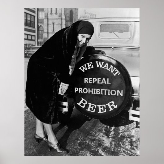 WIJ WILLEN BEER - VERBODSBUMPER AD POSTER (Voorkant)