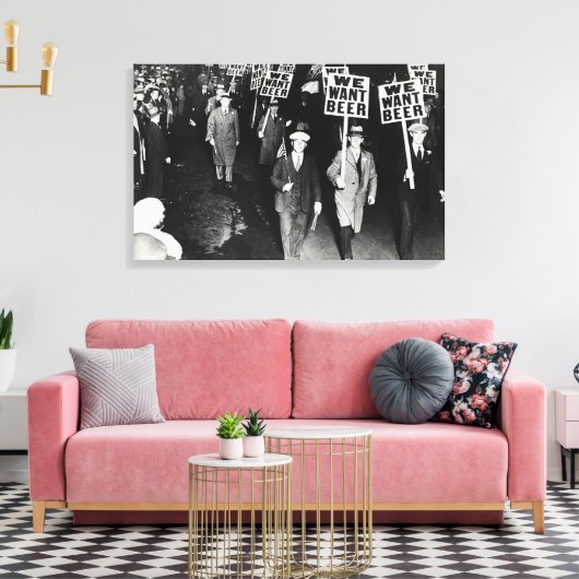 Wij willen Bier Prohibition Canvas Print (Insitu (Woonkamer))