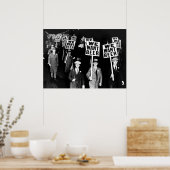 Wij willen Bier, Verbod, Zwart-wit Vintage Poster (Keuken)