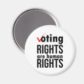 Wij willen dat de stemrechten de mensenrechten cen magneet (Voorkant / Achterkant)