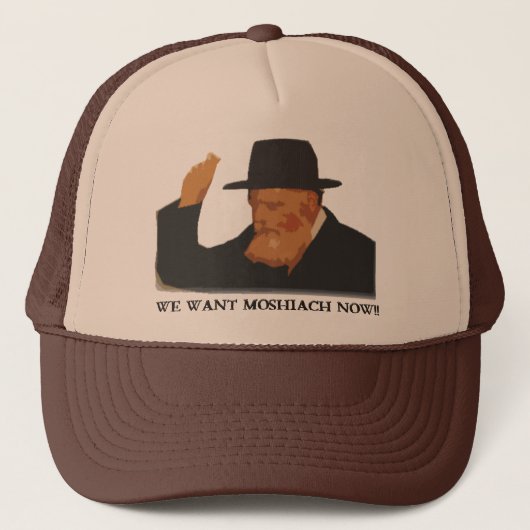 Wij willen nu Mashiach Trucker Pet (Voorkant)