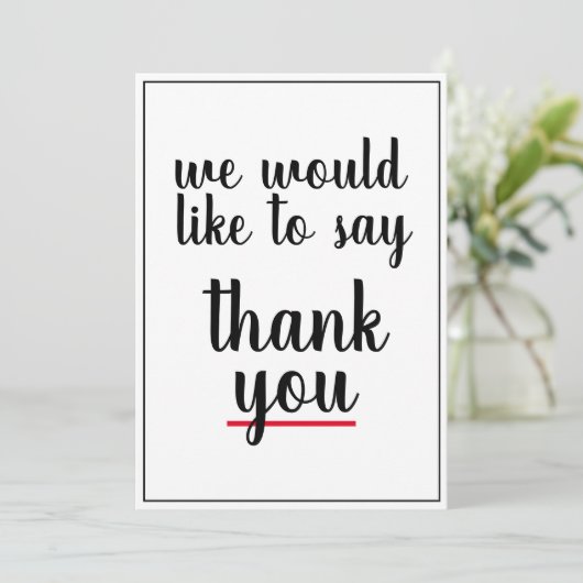 Wij willen u bedanken voor uw waardering   bedankkaart (Staand voorkant)