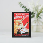 Wij willen uw keukenafval en afval briefkaart (Staand voorkant)