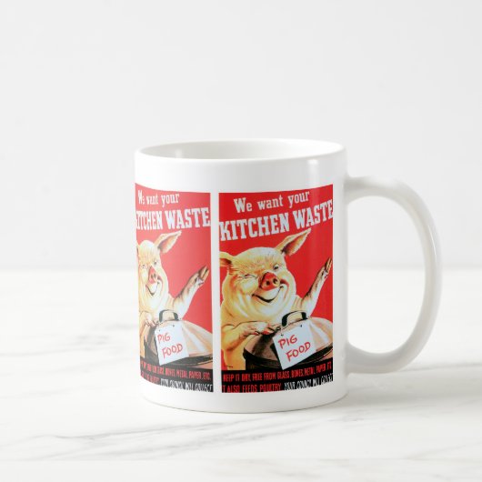Wij willen uw keukenafval en afval koffiemok (Rechts)