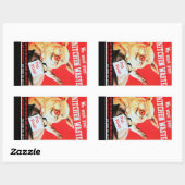 Wij willen uw keukenafval en afval rechthoekige sticker (Vel)