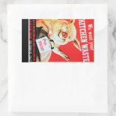 Wij willen uw keukenafval en afval rechthoekige sticker (Tas)