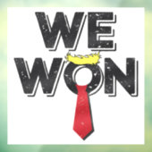 Wij wonnen Donald Trump 2024 Raamsticker (Vel 3)