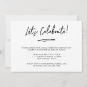 Wij Zeiden Ja Foto Bruilofts Ontvangst Uitnodiging (Achterkant)