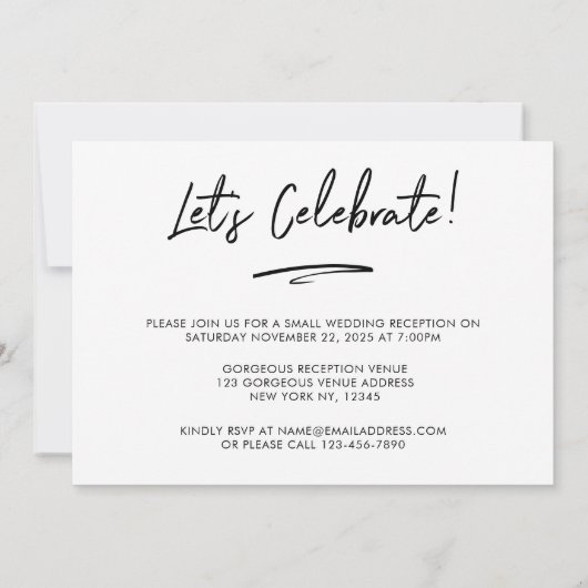 Wij Zeiden Ja Foto Bruilofts Ontvangst Uitnodiging (Achterkant)