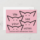 Wij zien uw stem en zullen ons verzetten briefkaart (Voorkant / Achterkant)