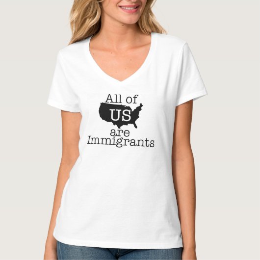 Wij zijn allemaal immigranten t-shirt (Voorkant)