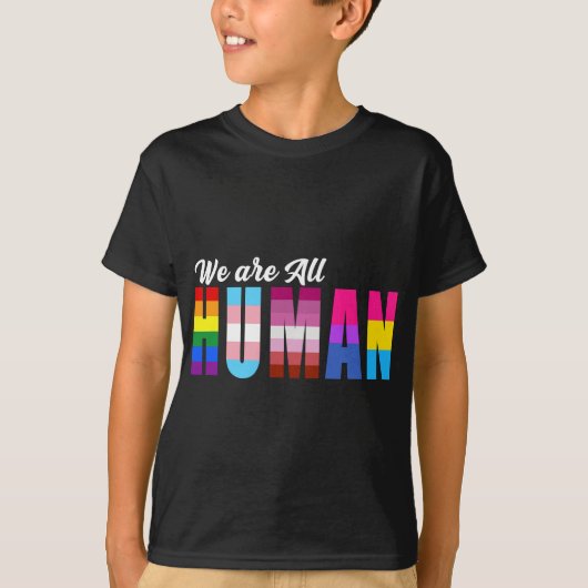 Wij zijn allemaal MENSEN - LGBTQ T-shirt (Voorkant)