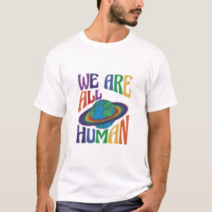 Wij zijn allemaal mensen Planeet Aarde LGBT Pride T-shirt
