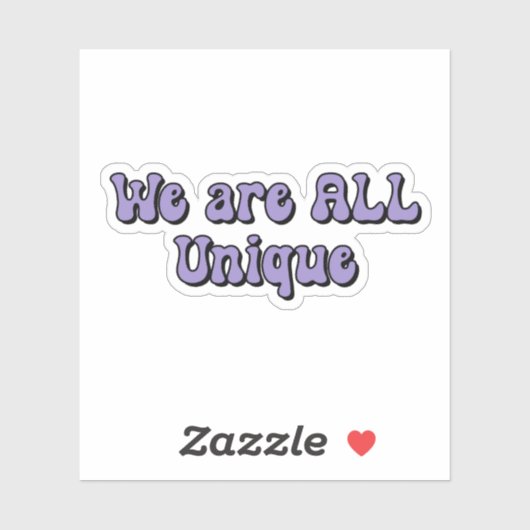 Wij zijn ALLEN Unieke Paarse Neurodiversity Sticke Sticker (Vel)