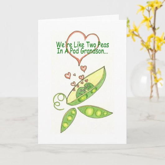 Wij zijn als Twee Erwten in een Groet van de Kaart (Gele Bloem)