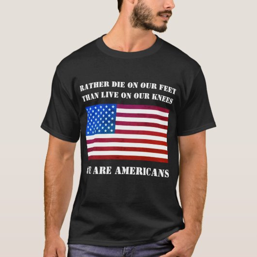 Wij zijn Amerikanen (filter, donker) T-Shirt (Voorkant)