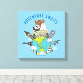 Wij zijn Beren - avontuurlijk wachten Canvas Afdruk (Insitu (Houten vloer))