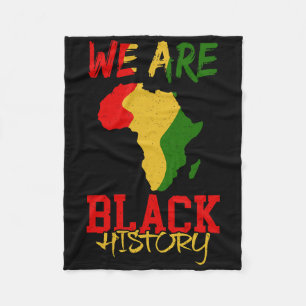 Wij zijn Black History Month Afrika Kaart Afro-Ame Fleece Deken