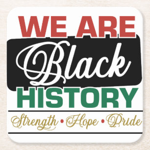 Wij zijn Black History Trots Juneteenth Kartonnen Onderzetters