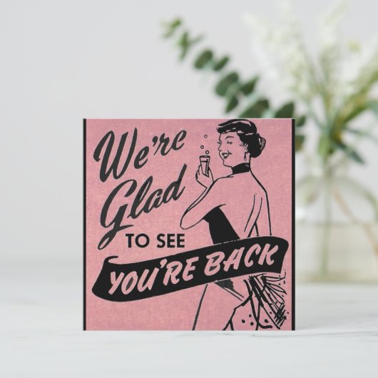 Wij zijn blij om u terug te zien zijn kaart (Staand voorkant)
