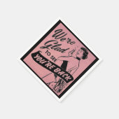 Wij zijn blij om u terug te zien zijn servet (Hoek)