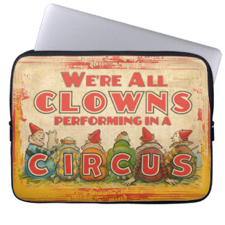 Wij zijn clowns  circus carnaval kitsch humor laptop sleeve