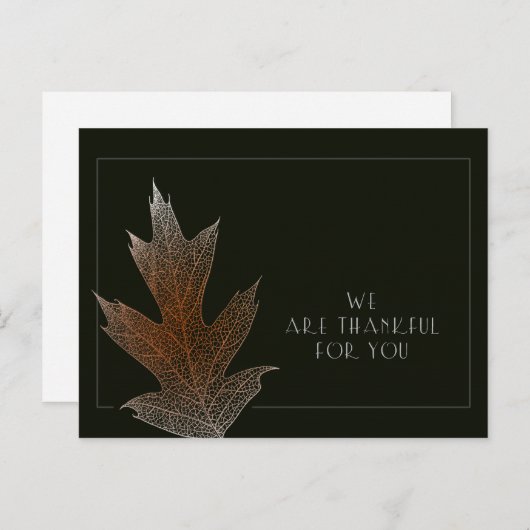 Wij zijn Dankbaar voor u/het Briefkaart van de (Voorkant / Achterkant)