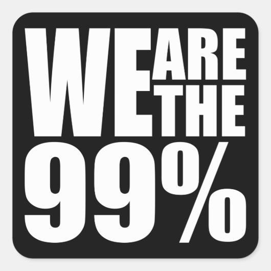 Wij zijn de 99% kritieker vierkante sticker (Voorkant)
