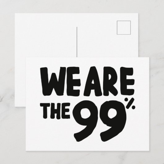 Wij zijn de 99 procent briefkaart (Voorkant / Achterkant)