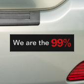 Wij zijn de 99 procent bumpersticker (Op auto)
