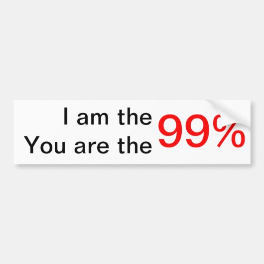 Wij zijn de 99 procent bumpersticker (Voorkant)