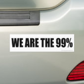 Wij zijn de 99 procent bumpersticker (Op auto)