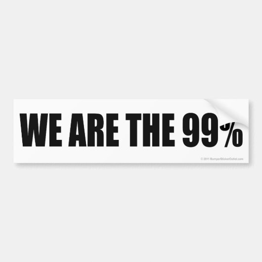 Wij zijn de 99 procent bumpersticker (Voorkant)
