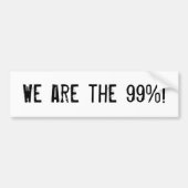 Wij zijn de 99 procent! bumpersticker (Voorkant)