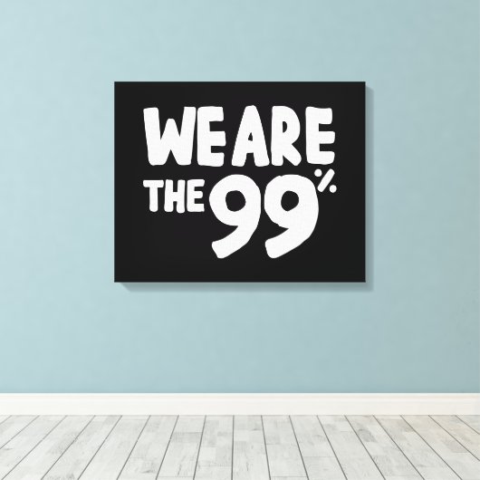 Wij zijn de 99 procent canvas afdruk (Insitu (Houten vloer))