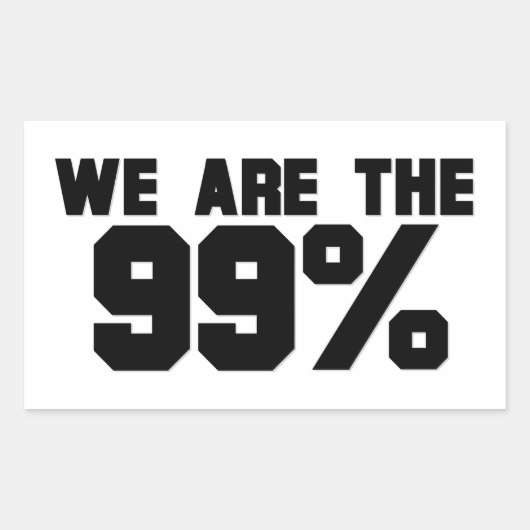 WIJ ZIJN DE 99% RECHTHOEKIGE STICKER (Voorkant)
