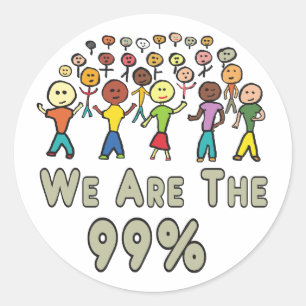 Wij zijn de 99% ronde sticker